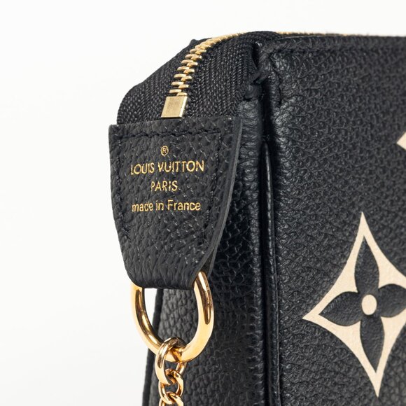 Louis Vuitton Mini Pochette Accessoires Black Monogram Empreinte Giant Pouch - Picture 6 of 9